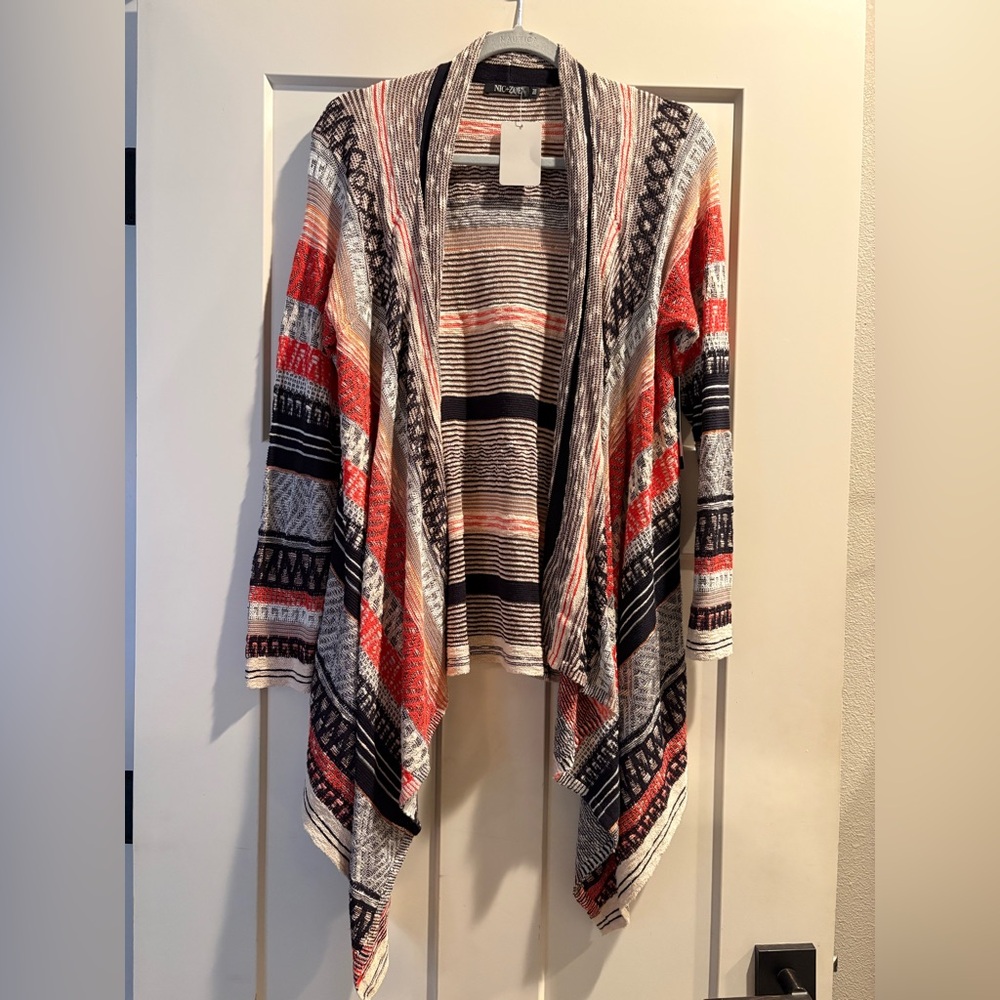 Nic + Zoe Women's Open Front Cardigan - PM - Western, Boho, Coastal Cowgirl NWT